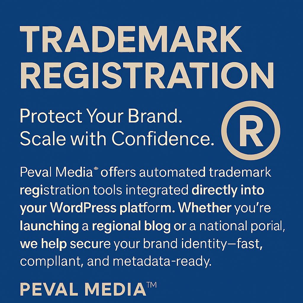 Trademark registration service by Peval Media™ — secure brand identity across Mexico with automated IMPI filing and legal protection